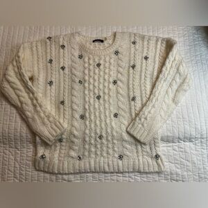 Dex cream embellished sweater